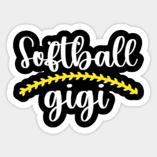 Softball Gigi Grandma Gigi Of A Softball Player Sticker